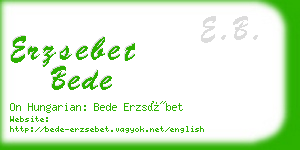 erzsebet bede business card